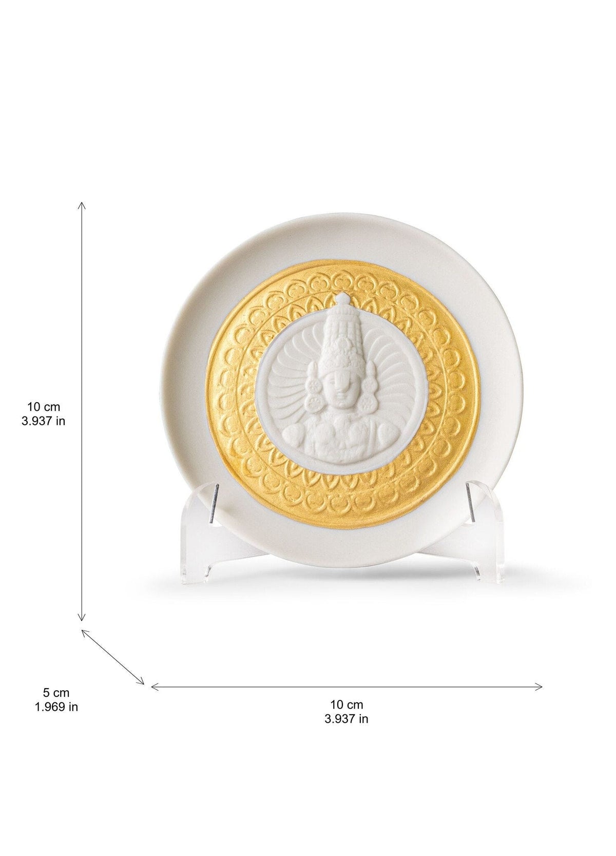 Lladró Lord Balaji Decorative Plate Gold Lustre
