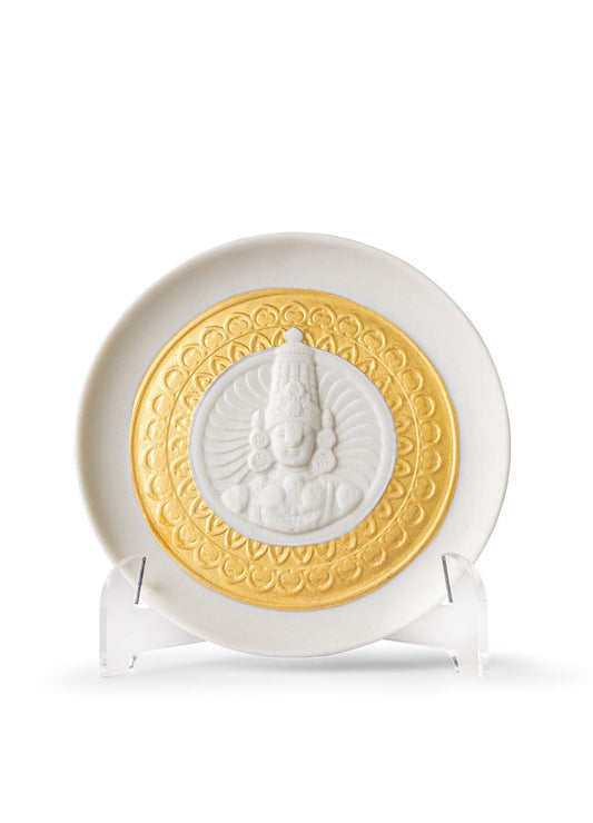 Lladró Lord Balaji Decorative Plate Gold Lustre