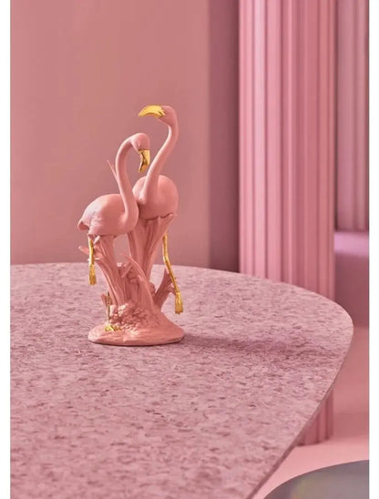  Lladró The Flamingos Couple in Pink and Gold Sculpture by Lladró at  FormFluent