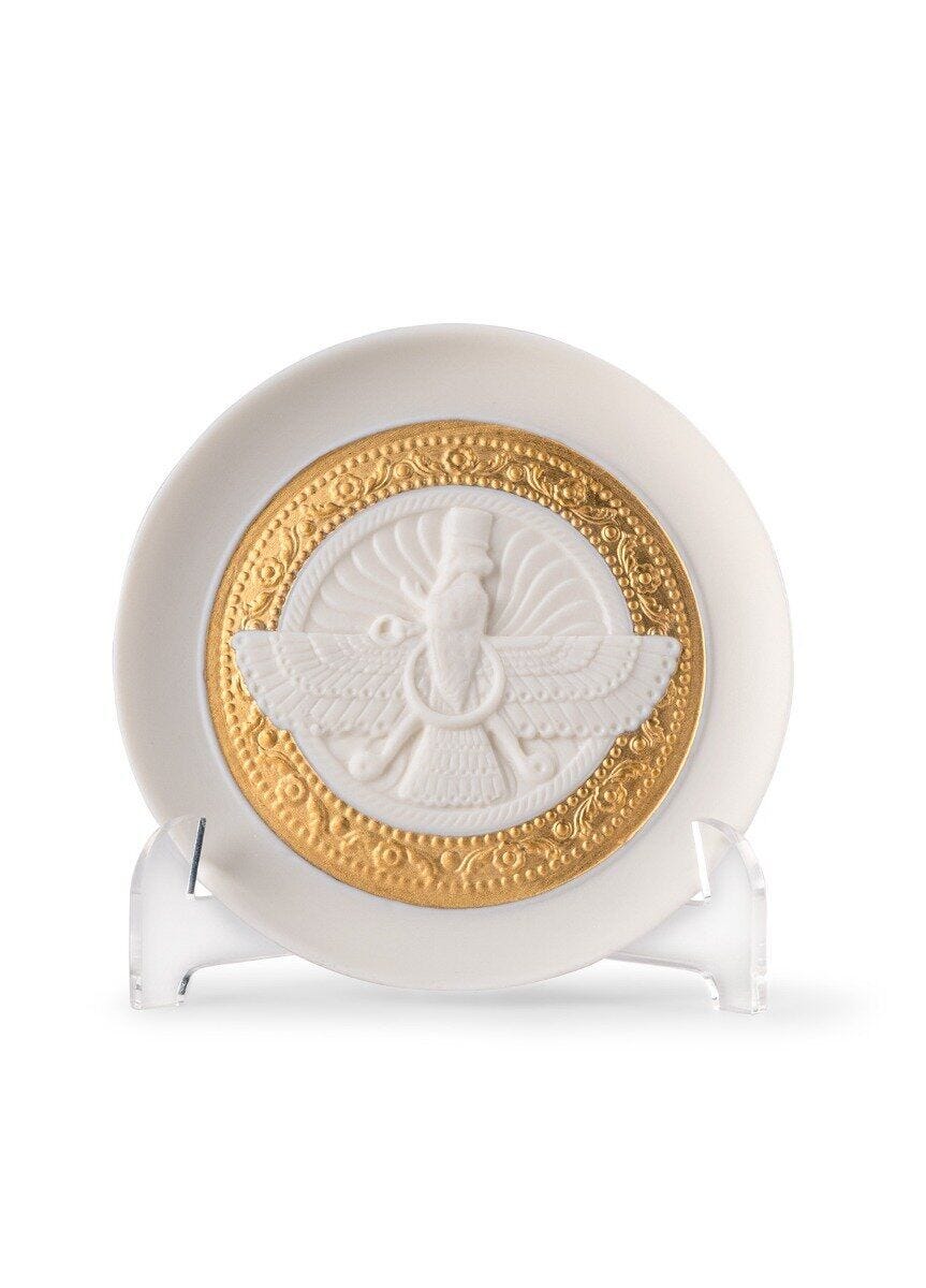 Lladró Asho Farohar Decorative Plate Gold Lustre