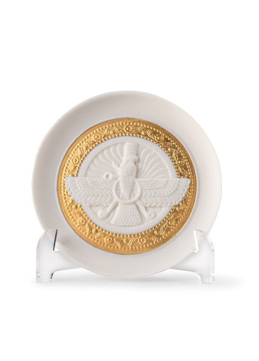 Lladró Asho Farohar Decorative Plate Gold Lustre