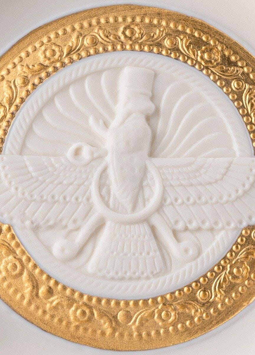 Lladró Asho Farohar Decorative Plate Gold Lustre