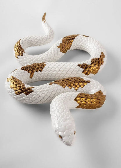  Lladró Snake Sculpture White-Copper Sculpture by Lladró at  FormFluent
