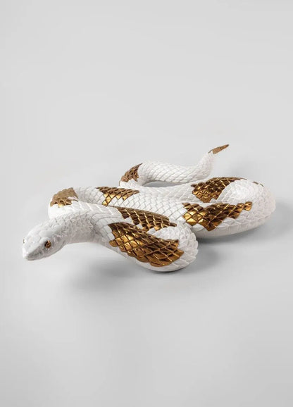  Lladró Snake Sculpture White-Copper Sculpture by Lladró at  FormFluent