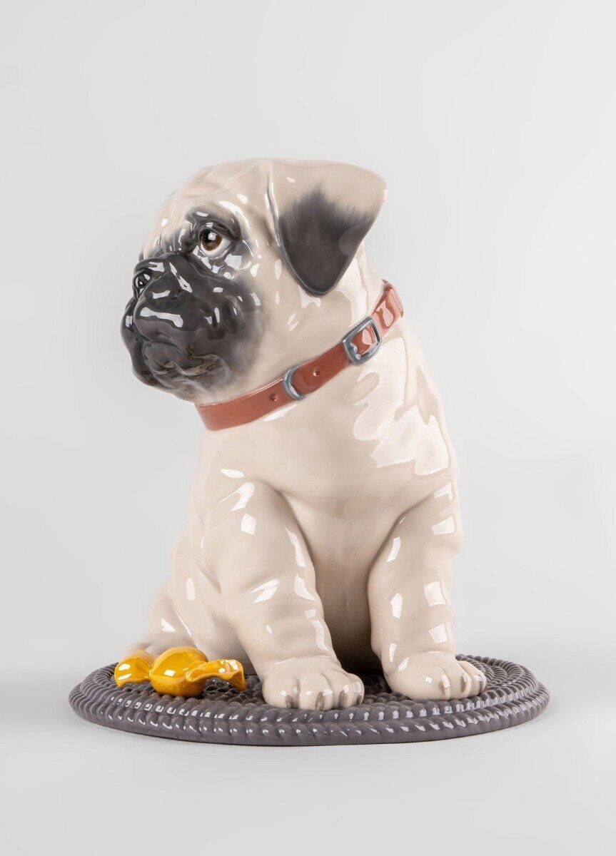 Puppie (Puppy) Pug Sculpture With Sweet