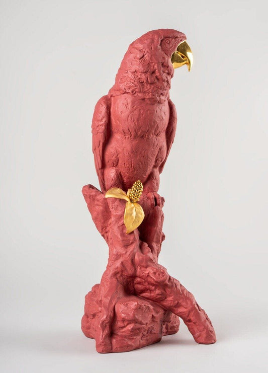 Macaw Bird Sculpture Red-Gold Limited Edition