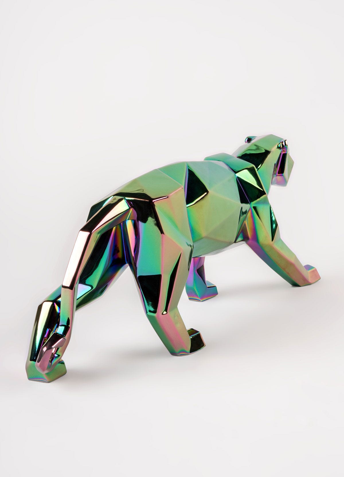 Origami Panther Figurine Iridescent