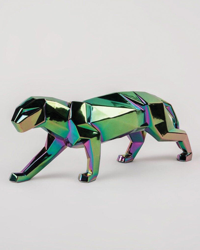 Origami Panther Figurine Iridescent