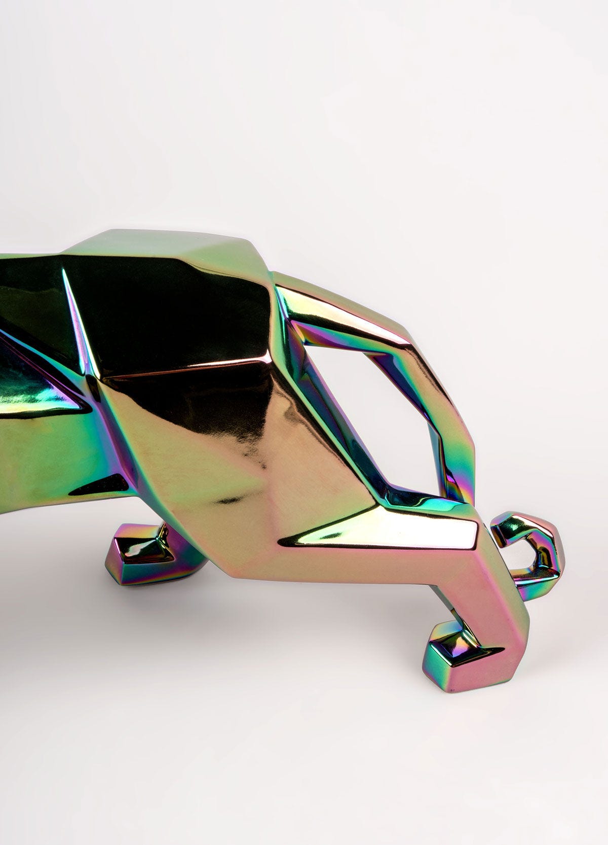 Origami Panther Figurine Iridescent