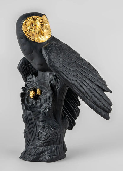  Lladró Owl Black-Gold Sculpture Limited Edition Sculpture by Lladró at  FormFluent