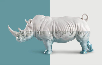  Lladró White Rhino - Underwater Sculpture Sculpture by Lladró at  FormFluent