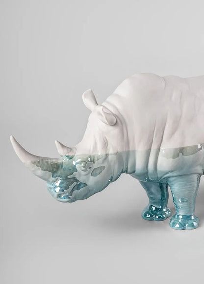  Lladró White Rhino - Underwater Sculpture Sculpture by Lladró at  FormFluent