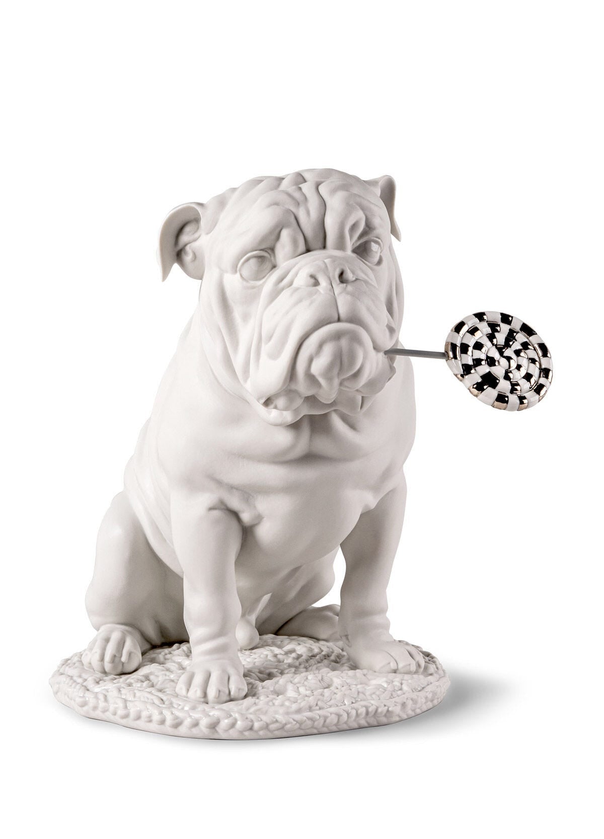 Bulldog With Lollipop Sculpture Re-Deco