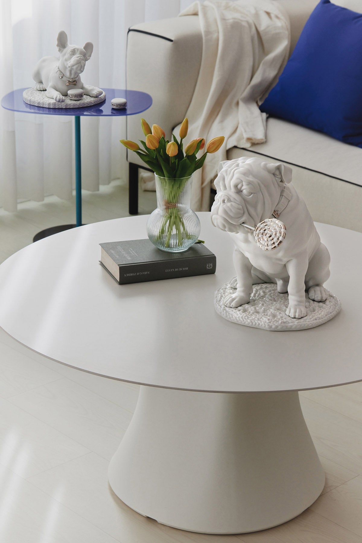 French Bulldog With Macarons Sculpture Re-Deco