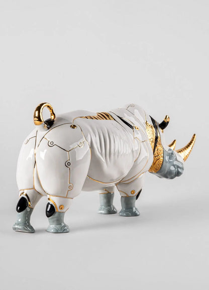  Lladró Rhino Cyborg Sculpture Sculpture by Lladró at  FormFluent