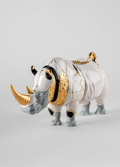  Lladró Rhino Cyborg Sculpture Sculpture by Lladró at  FormFluent
