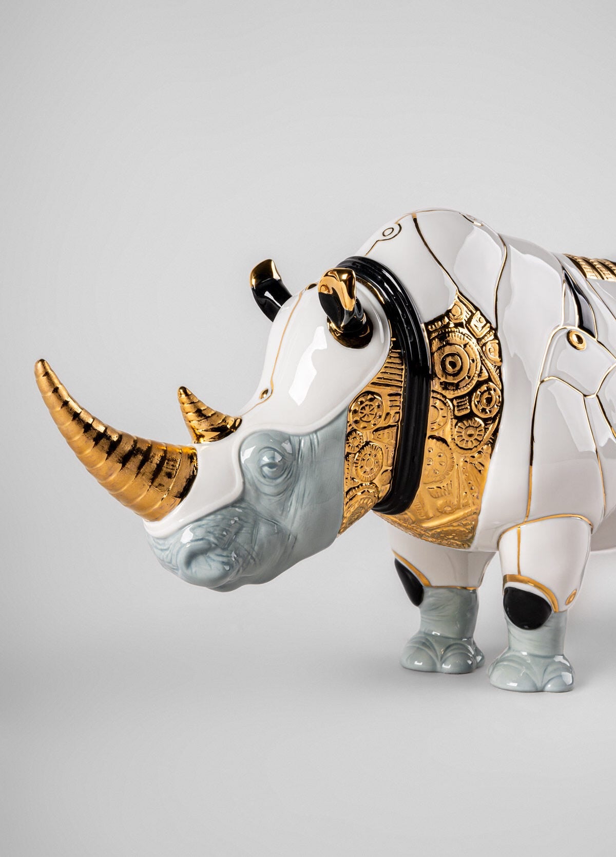 Lladró Rhino Cyborg Sculpture  Sculpture FormFluent
