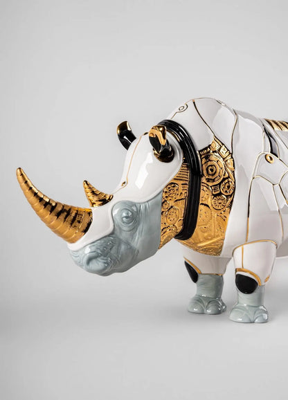  Lladró Rhino Cyborg Sculpture Sculpture by Lladró at  FormFluent