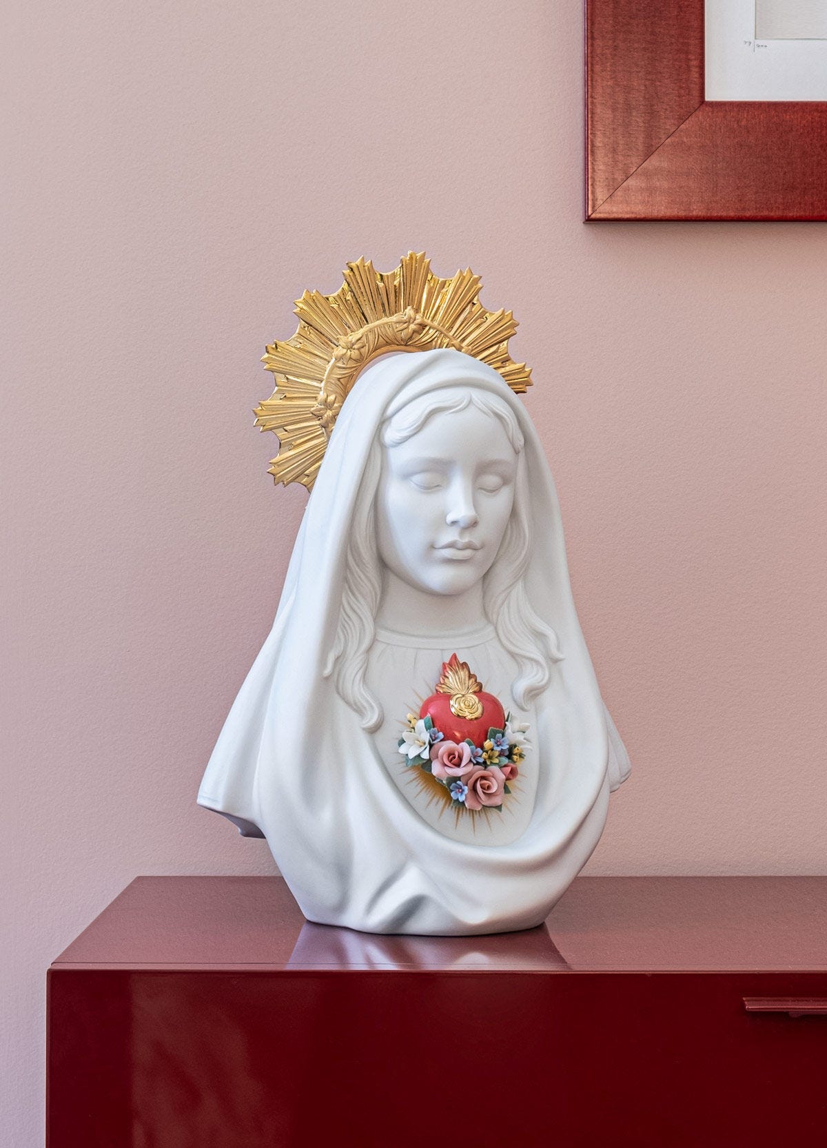 Lladró Immaculate Heart of Mary Virgin Mary Sculpture  Sculpture FormFluent