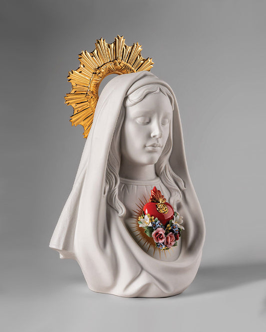 Lladró Immaculate Heart of Mary Virgin Mary Sculpture  Sculpture FormFluent