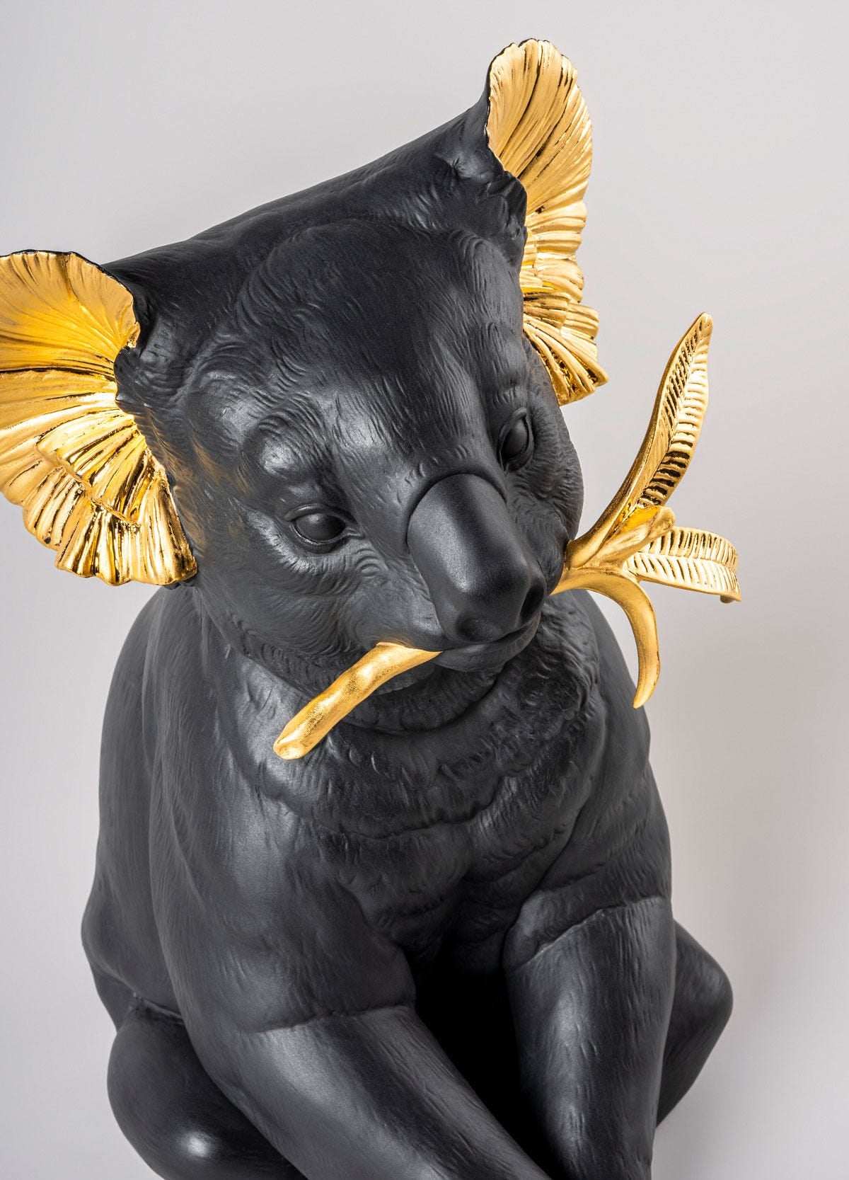 Lladró Koala Sculpture Black-Gold Limited Edition  Sculpture FormFluent