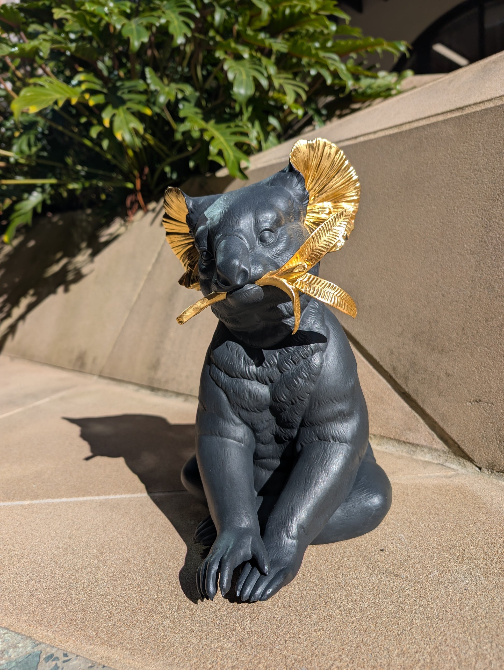 Lladró Koala Sculpture Black-Gold Limited Edition Sculpture - FormFluent Sydney Australia
