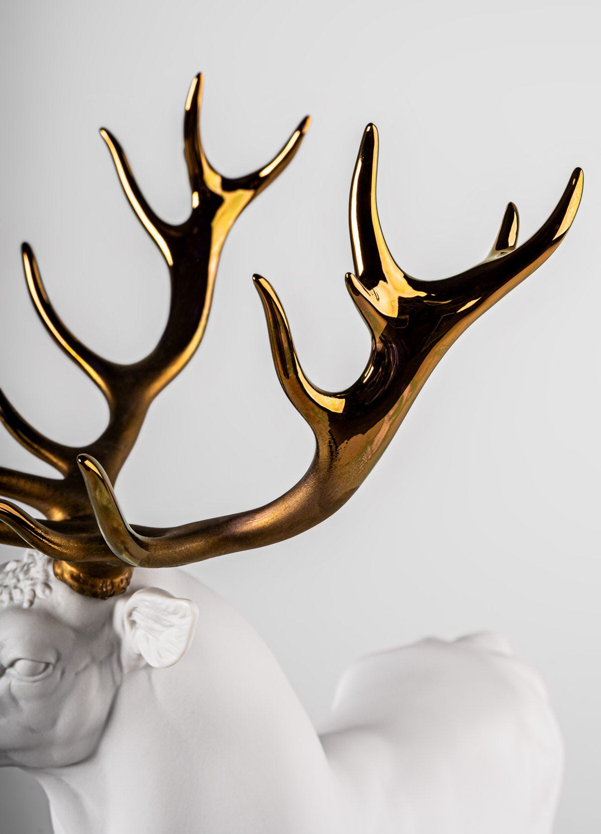 Deer Sculpture White-Copper