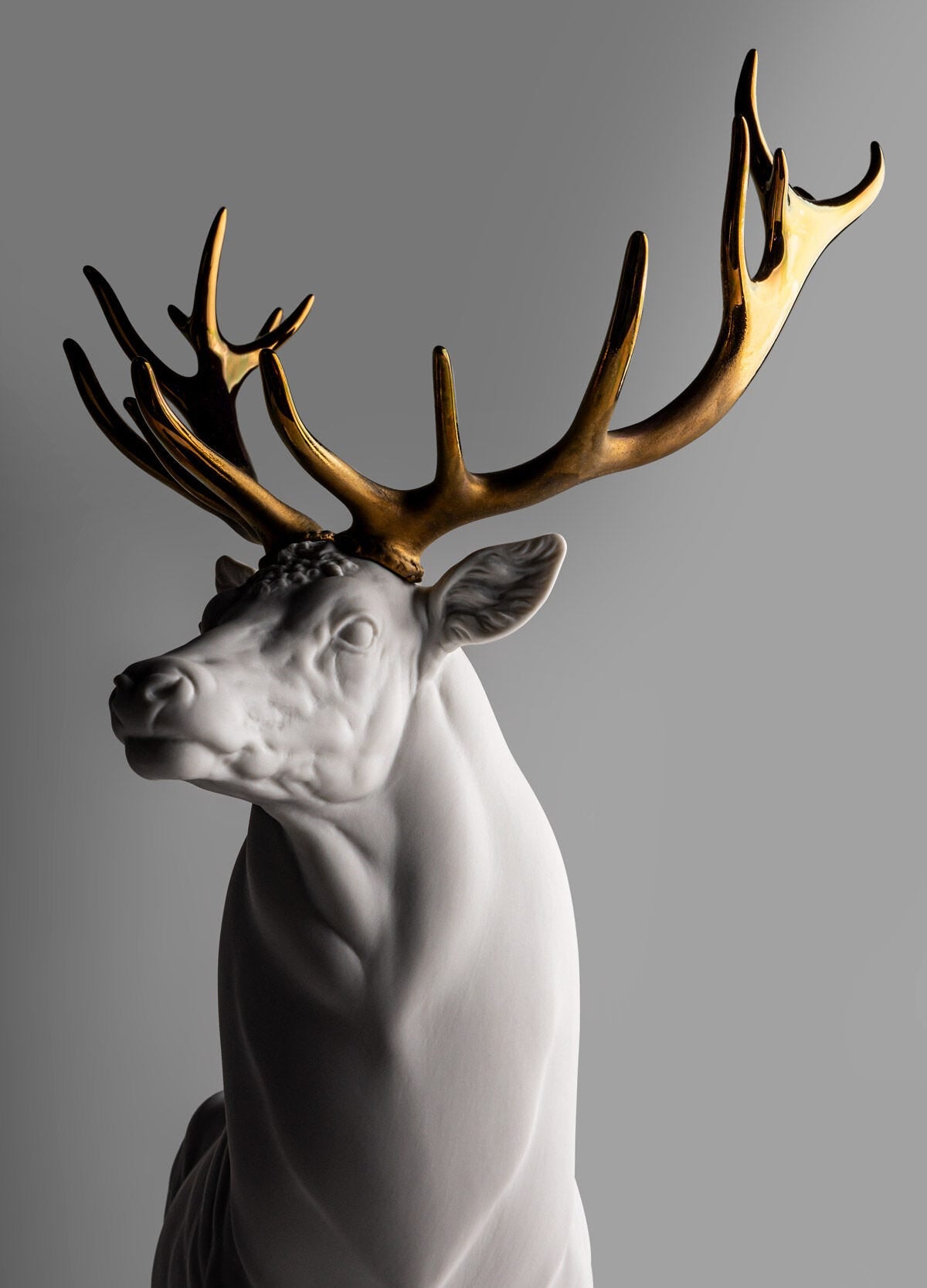 Deer Sculpture White-Copper