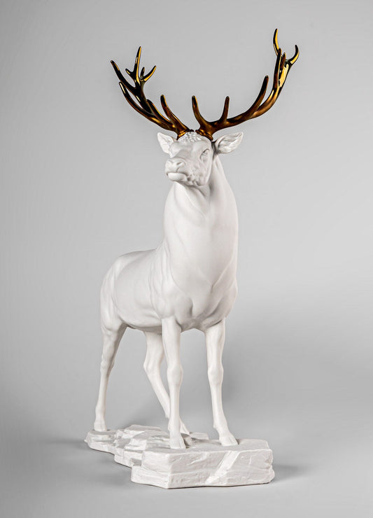 Deer Sculpture White-Copper