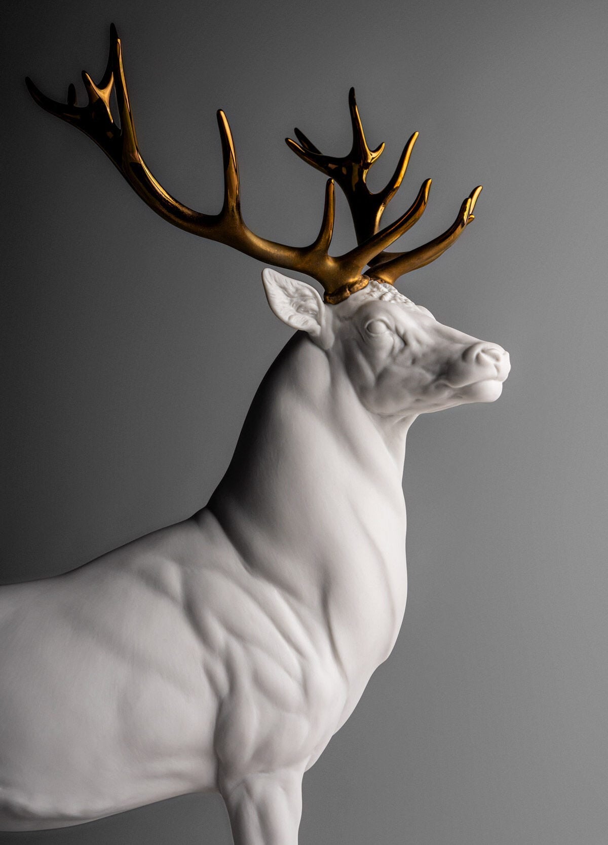 Deer Sculpture White-Copper