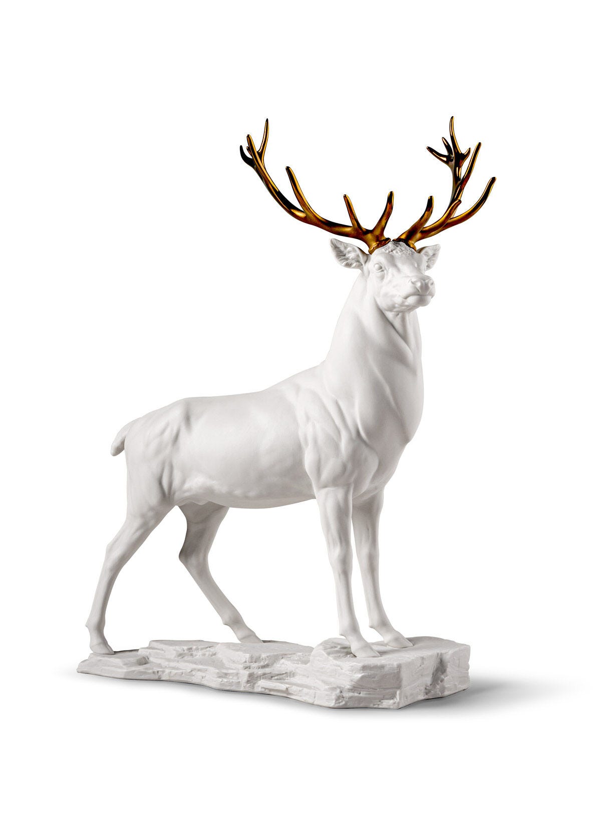 Deer Sculpture White-Copper