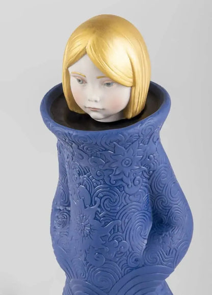 Lladró Cosmic Girl and Cat Sculptures Sculpture by  Lladró at   FormFluent Sydney, Australia