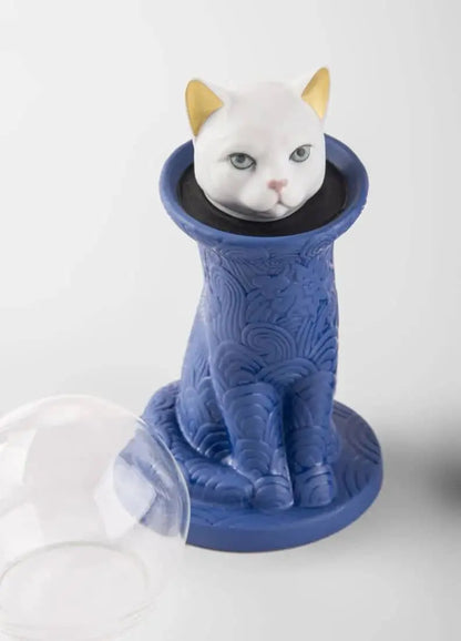 Lladró Cosmic Girl and Cat Sculptures Sculpture by  Lladró at   FormFluent Sydney, Australia