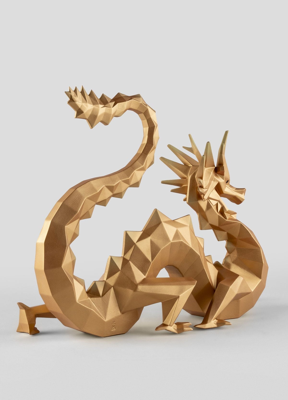 Buy Authentic Lladró Lladró Origami Dragon Sculpture Golden Limited Edition Sculpture - FormFluent Sydney Australia