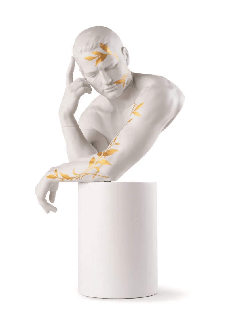 Lladró Reflections of Nature - Him Sculpture White-Gold Sculpture by  Lladró at   FormFluent Sydney, Australia