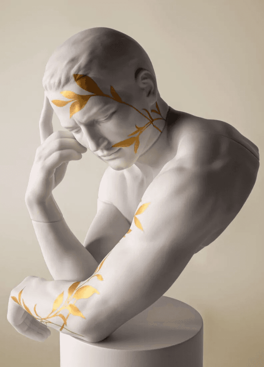 Lladró Reflections of Nature - Him Sculpture White-Gold Sculpture by  Lladró at   FormFluent Sydney, Australia