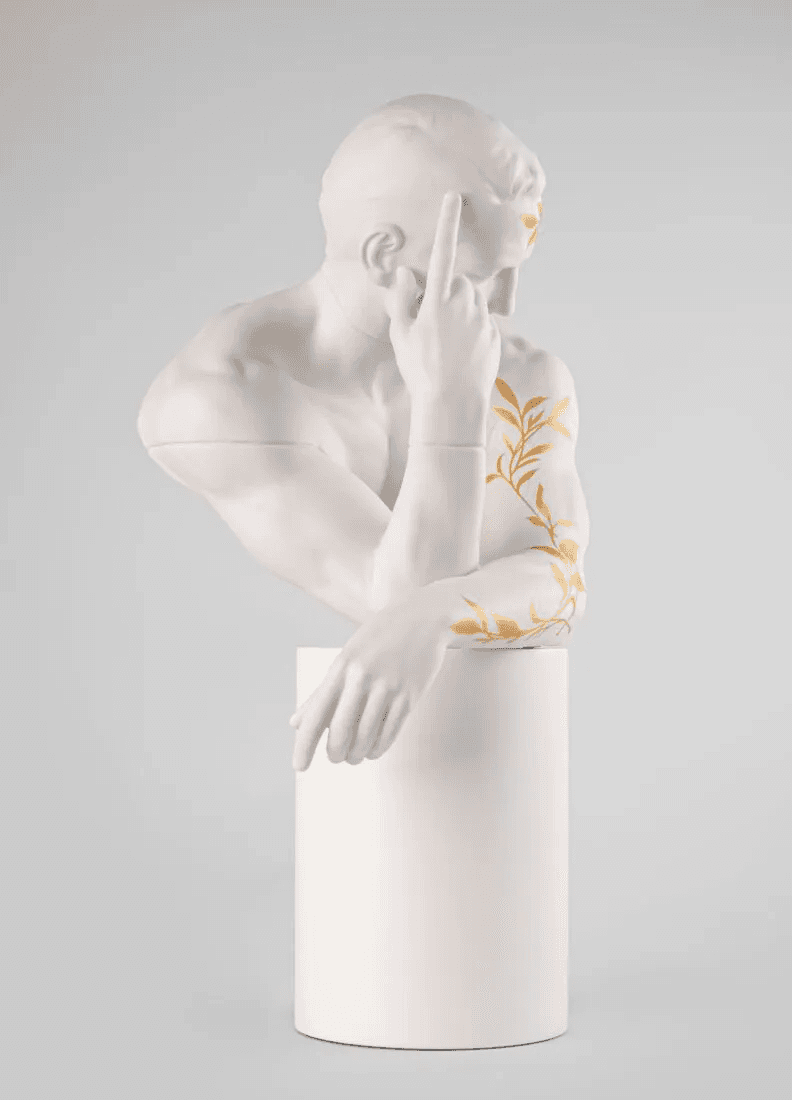 Lladró Reflections of Nature - Him Sculpture White-Gold Sculpture by  Lladró at   FormFluent Sydney, Australia