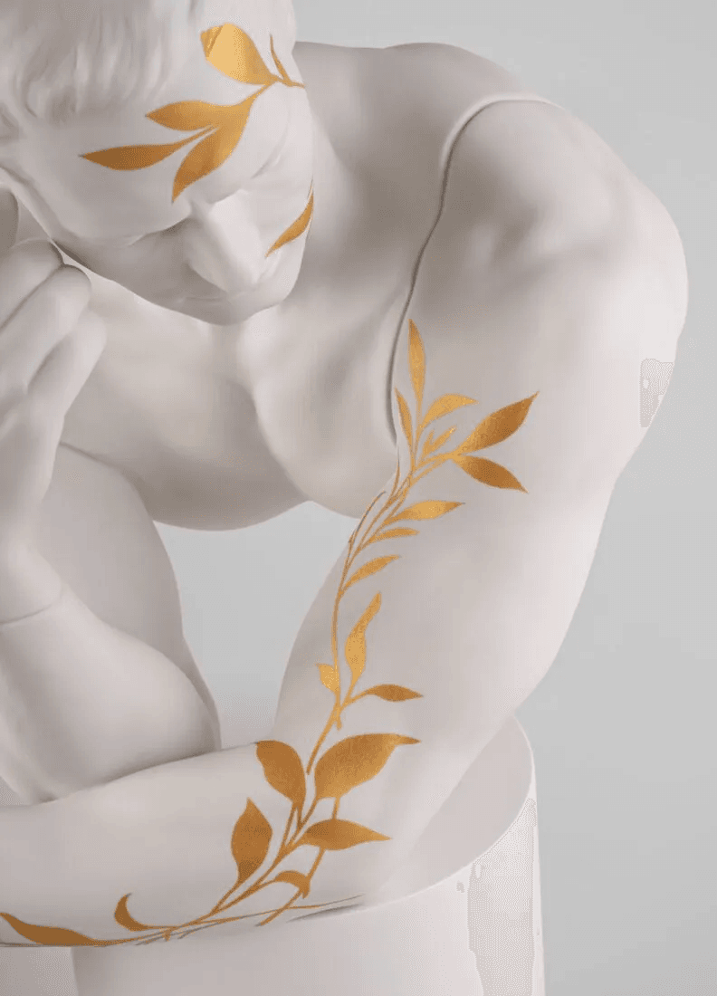 Lladró Reflections of Nature - Him Sculpture White-Gold Sculpture by  Lladró at   FormFluent Sydney, Australia
