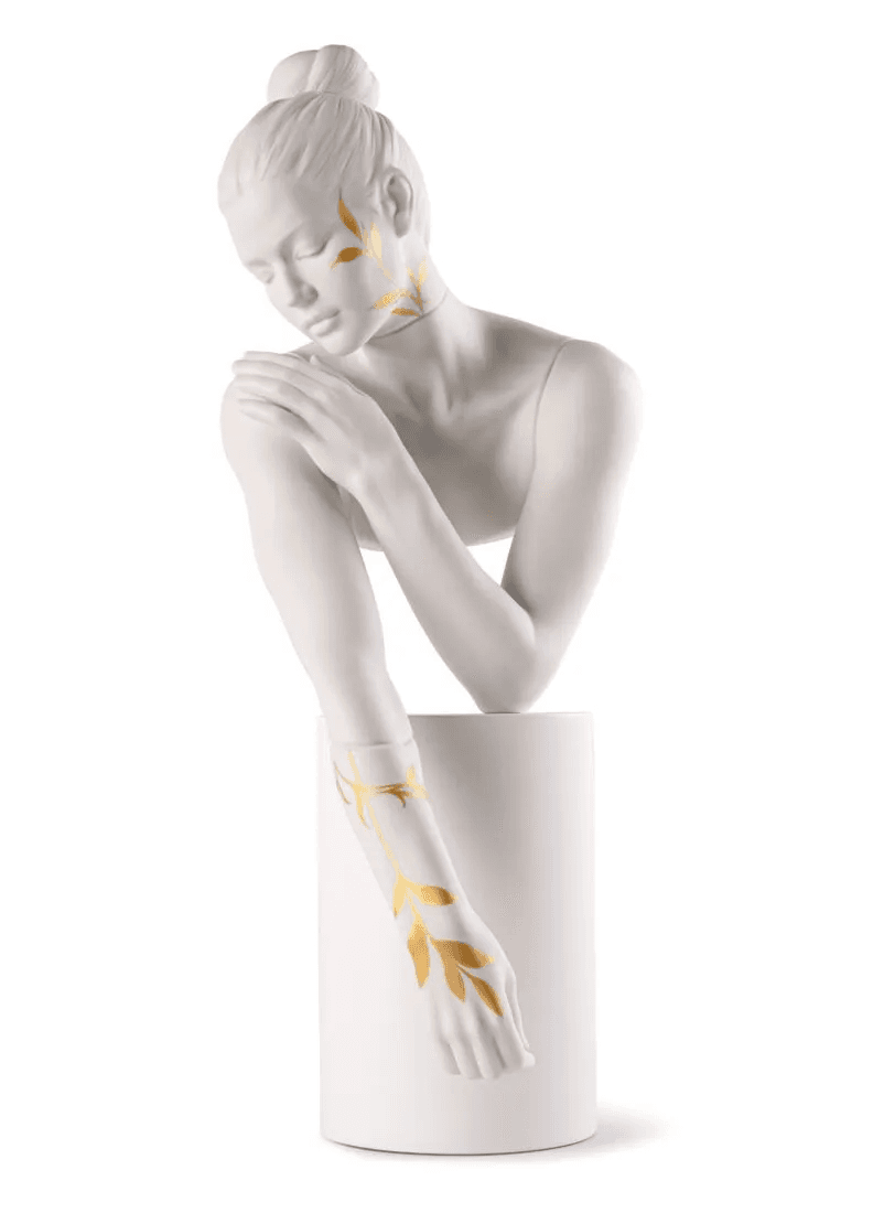 Lladró Reflections of Nature - Her Sculpture White-Gold Sculpture by  Lladró at   FormFluent Sydney, Australia