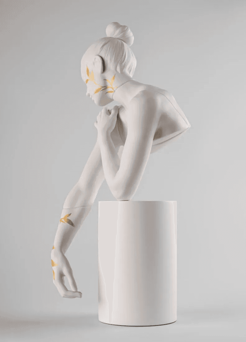 Lladró Reflections of Nature - Her Sculpture White-Gold Sculpture by  Lladró at   FormFluent Sydney, Australia