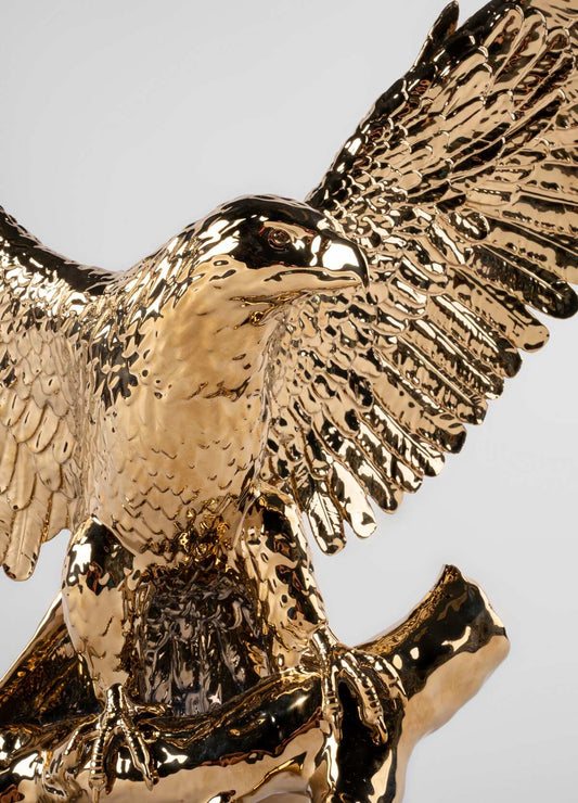 Lladró Freedom Eagle Sculpture Gold Limited Edition