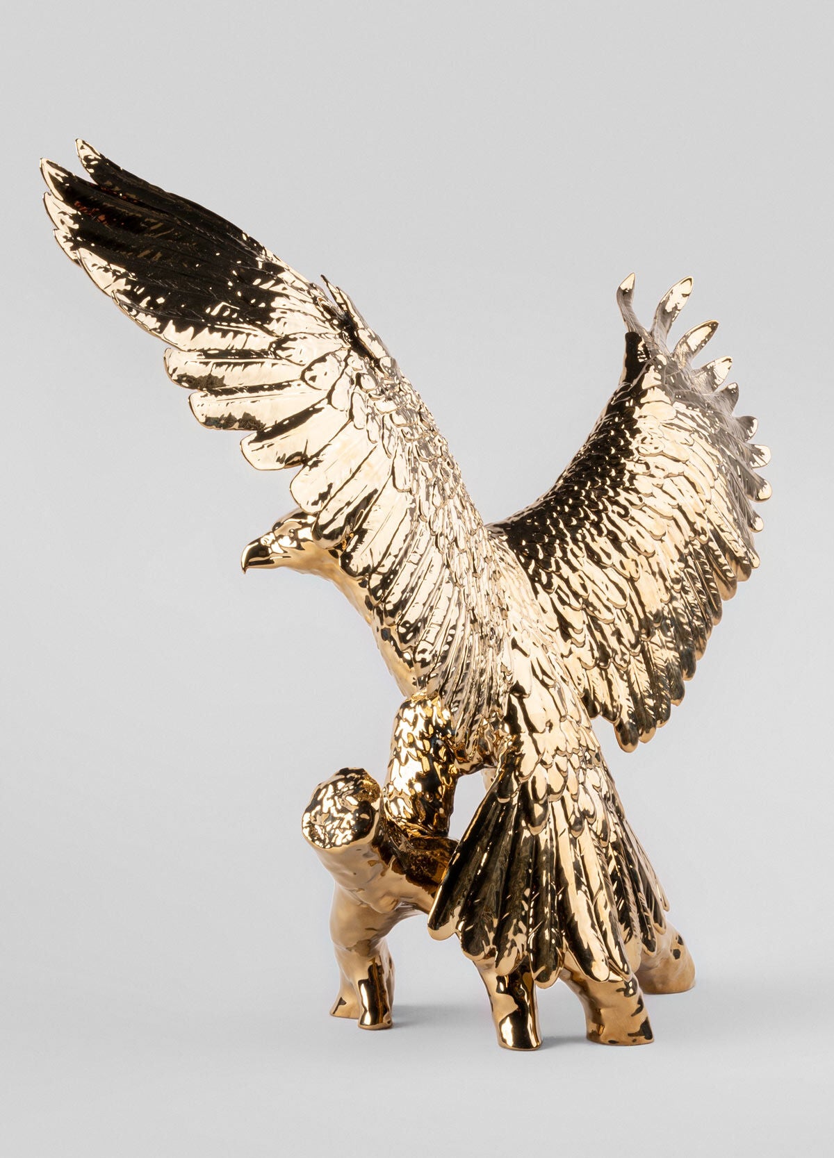 Lladró Freedom Eagle Sculpture Gold Limited Edition