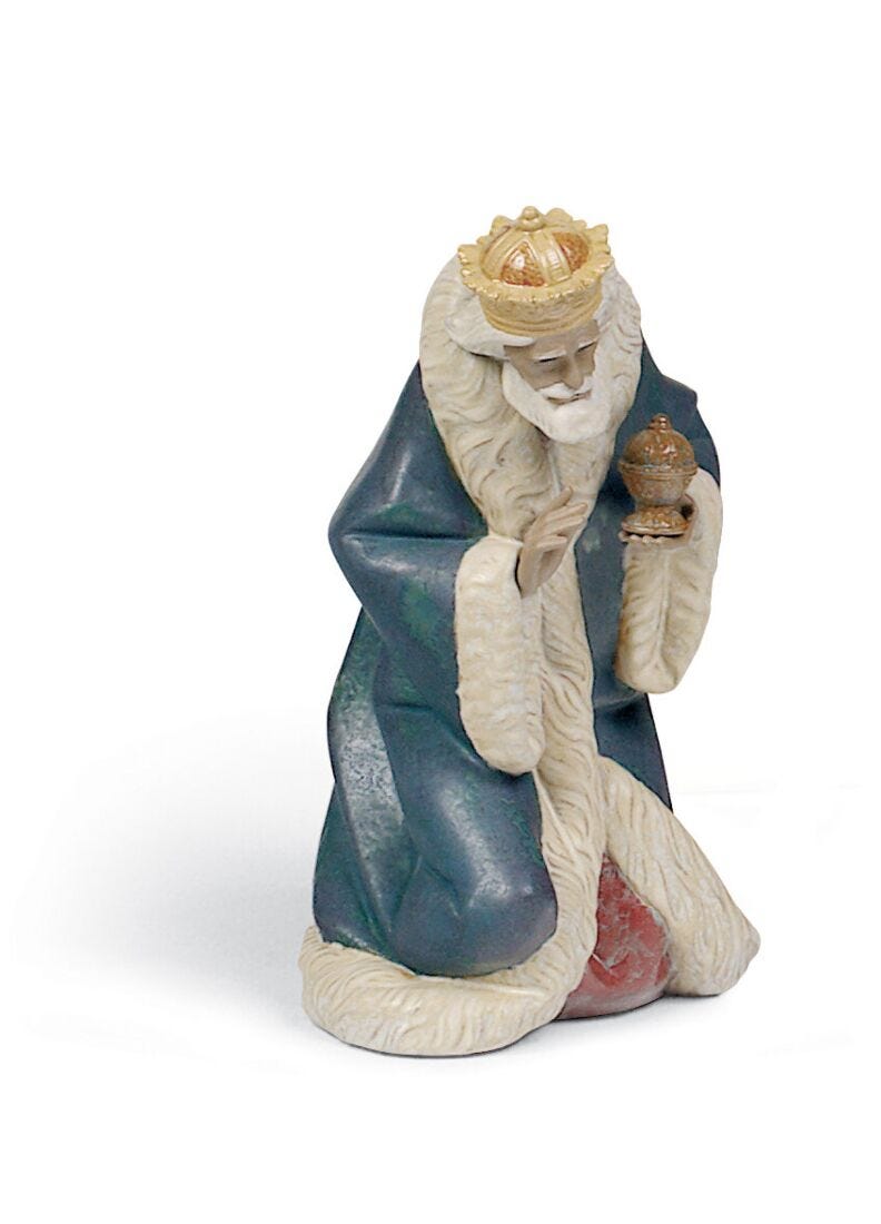 Melchior Nativity Figurine Gres