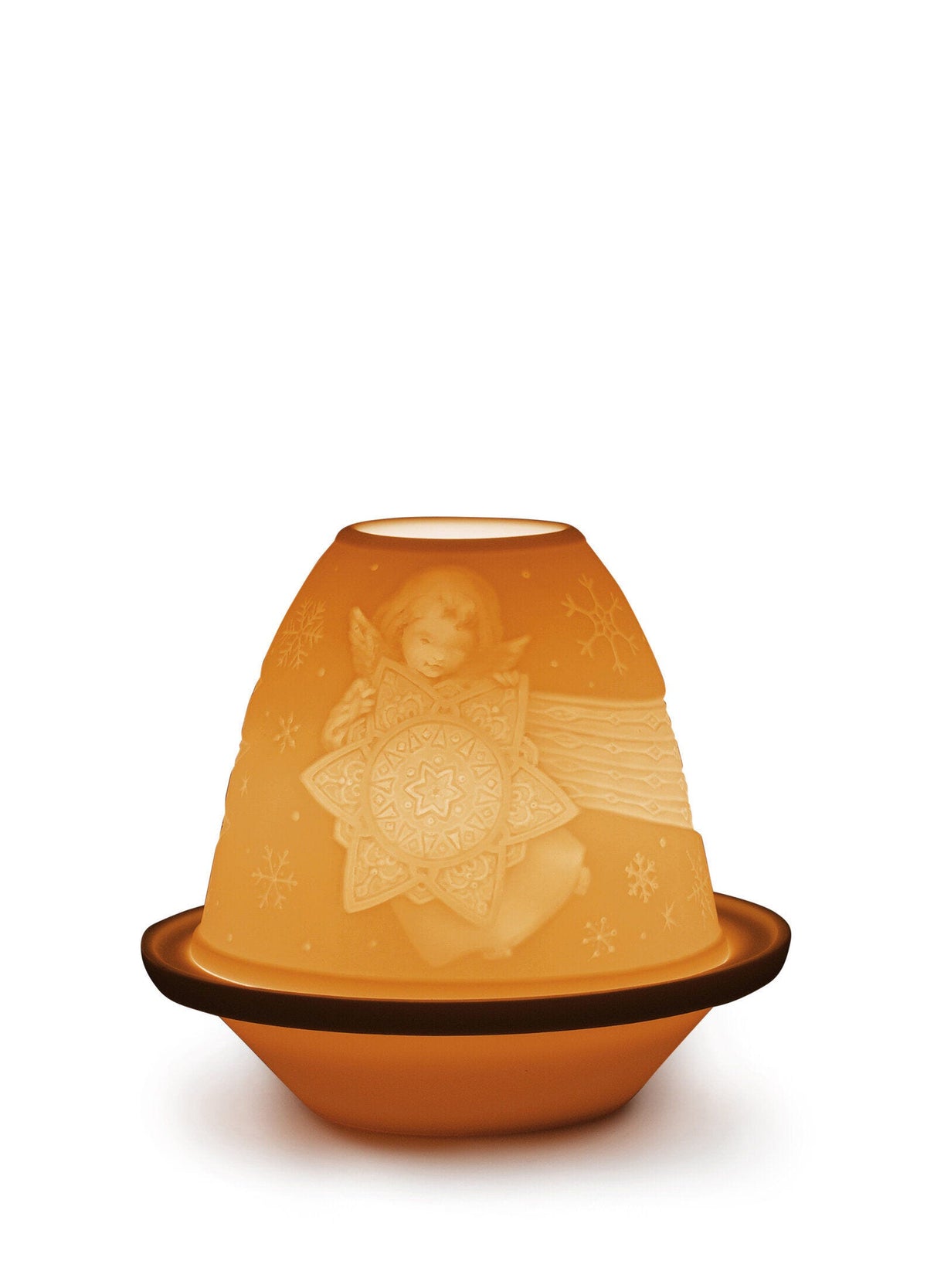 Lladró Angel with Star Lithophane with Plate