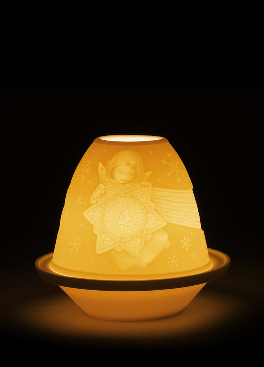 Lladró Angel with Star Lithophane with Plate