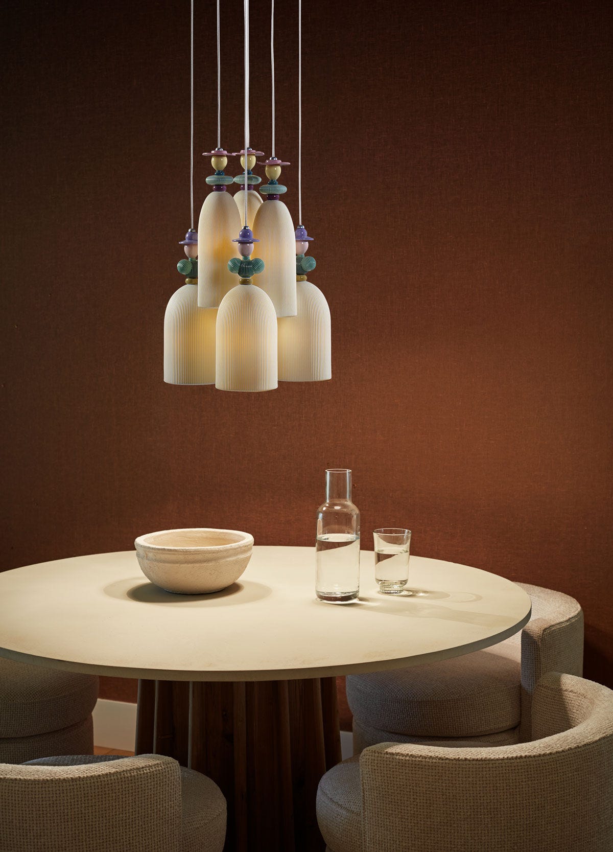 Lladró Mademoiselle 6 Lights Gathering in The Lawn Ceiling Lamp - FormFluent