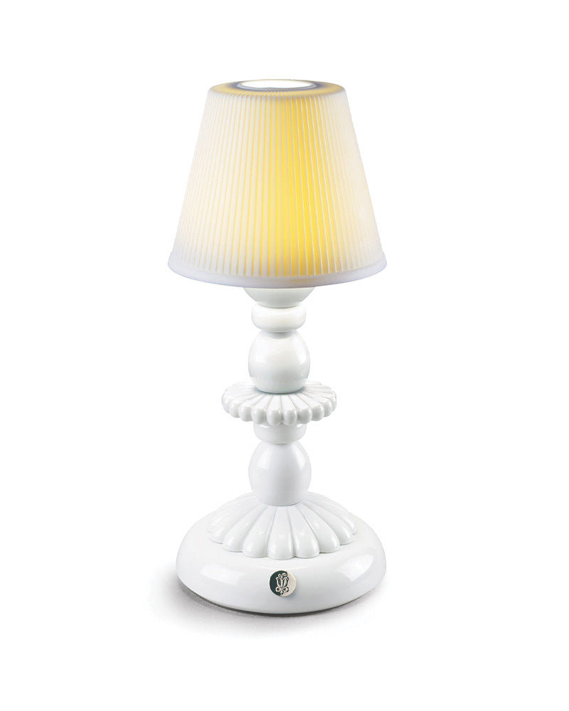 Lladró Lotus Firefly Table Lamp White  - FormFluent Sydney Australia