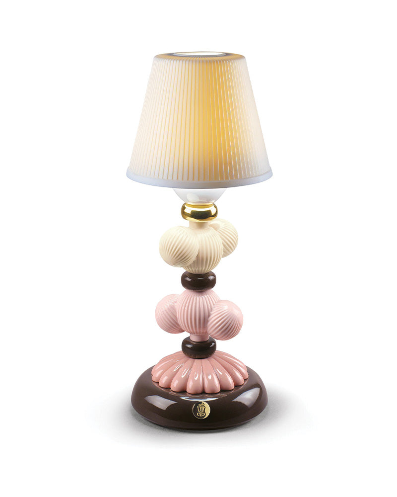 Lladró Cactus Firefly Golden Fall Table Lamp Pink  - FormFluent Sydney Australia