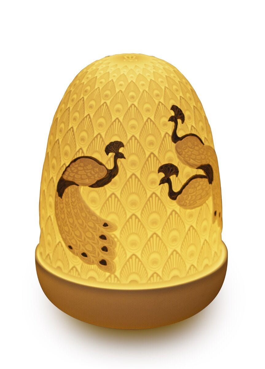 Lladró Peacocks Dome Table Lamp