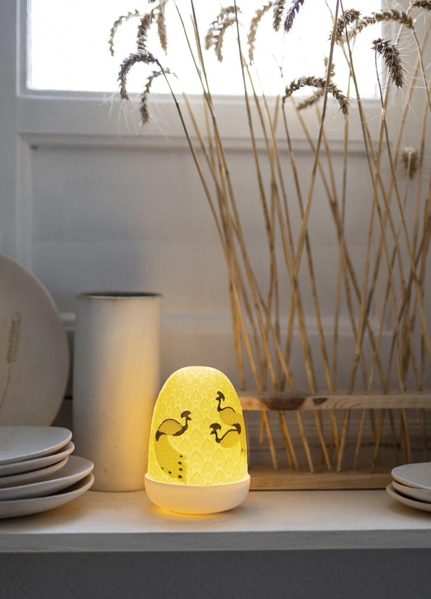 Lladró Peacocks Dome Table Lamp